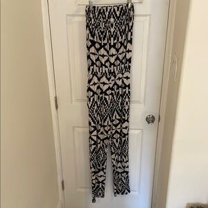 Vintage Havana Black and White Patterned Women's Jumpsuit